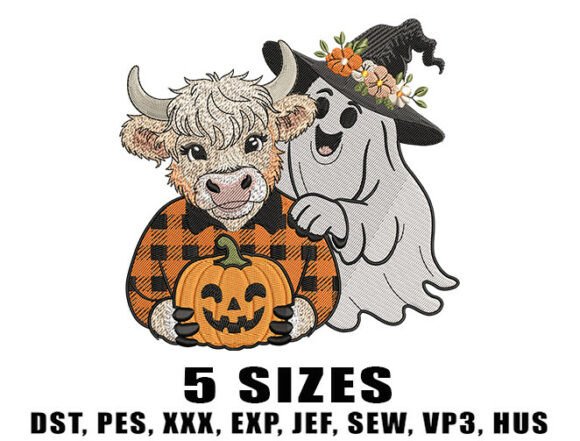 Fall Cow Ghost Embroidery Design Review
