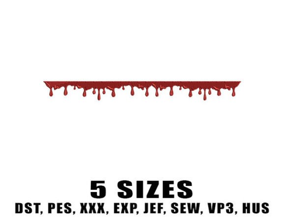 Review: Blood Drips Embroidery Design for Boutique Sweatshirts