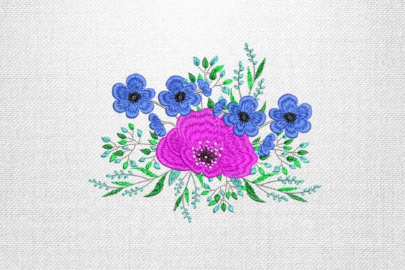 Review: Elegant Pink Blue Floral Embroidery for Craft Fairs