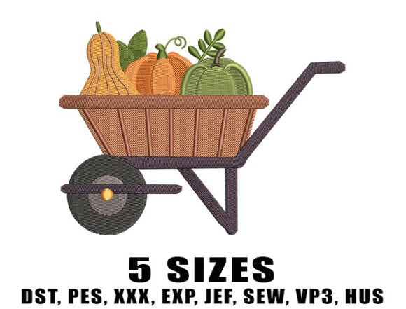 Review: Fall Wheelbarrow Embroidery Design