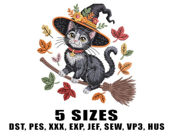 Review: Halloween Witch Cat Embroidery Design