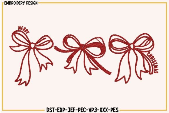 Review: Merry Christmas Bow Embroidery Design