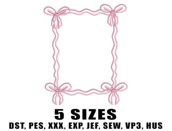 Review: Pink Bow Frame Embroidery Design for Nursery Projects