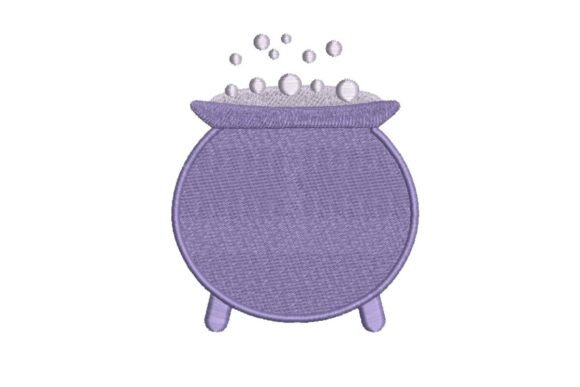 Review: Purple Cauldron Embroidery Design for Halloween