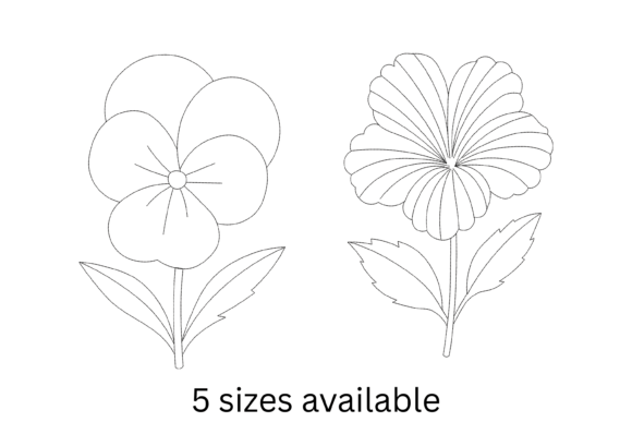 Review: Two Flower Outline Embroidery Design for Holiday Sales