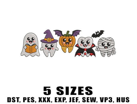 Reviewing Trick or Teeth Embroidery Designs for Etsy